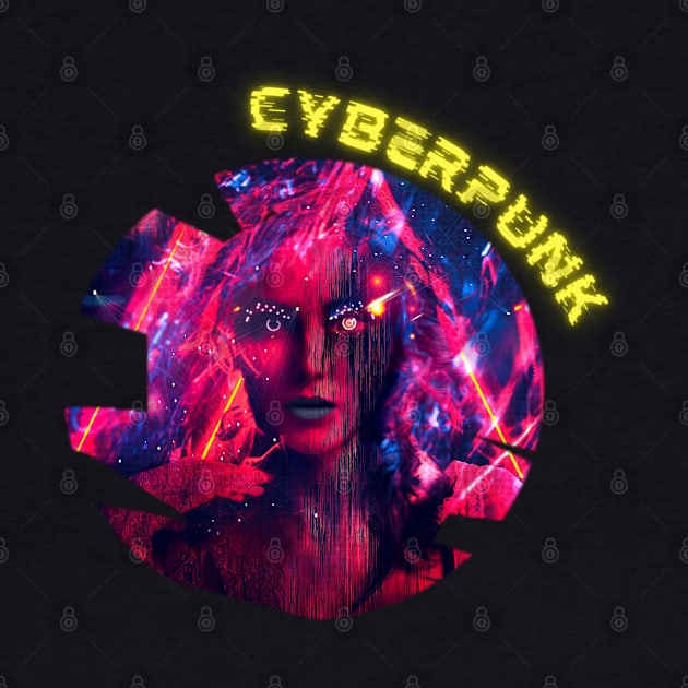 Cyberpunk Futuristic Neon Glitch by pawsitronic